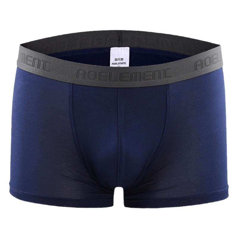 Ao Element Underwear Men's U-Convex Men's Underwear Mid-Waist Boxer Sweat Absorbing Men's Breathable Sexy Boxer Underwear Head
