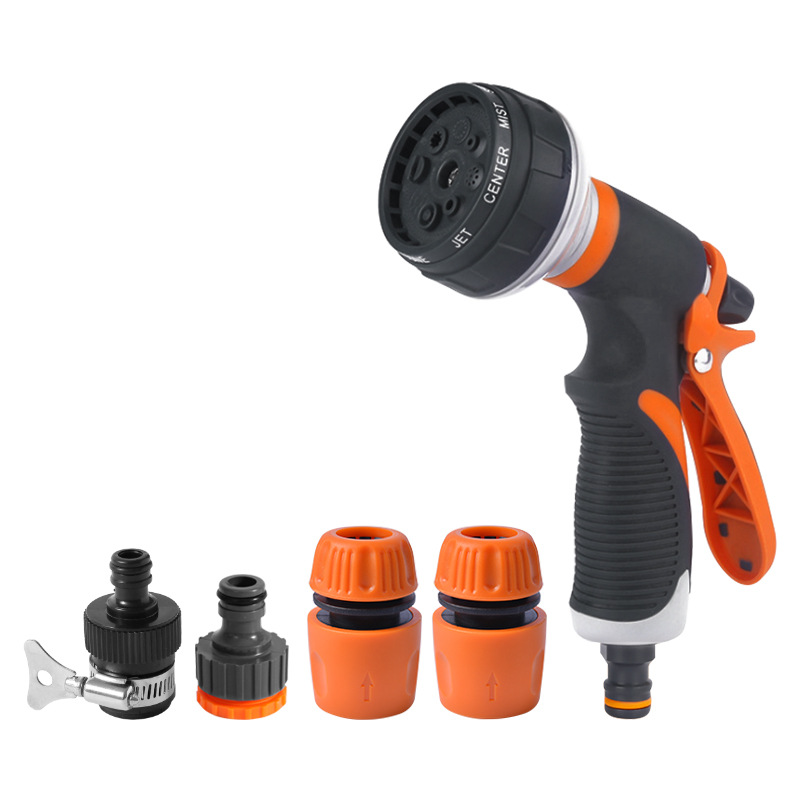 Picture of Amazon Hot Sale High Pressure Car Wash Water Gun Multi-function Adjusting Spray Gun Garden Watering ABS Glue 8 Function Water Gun
