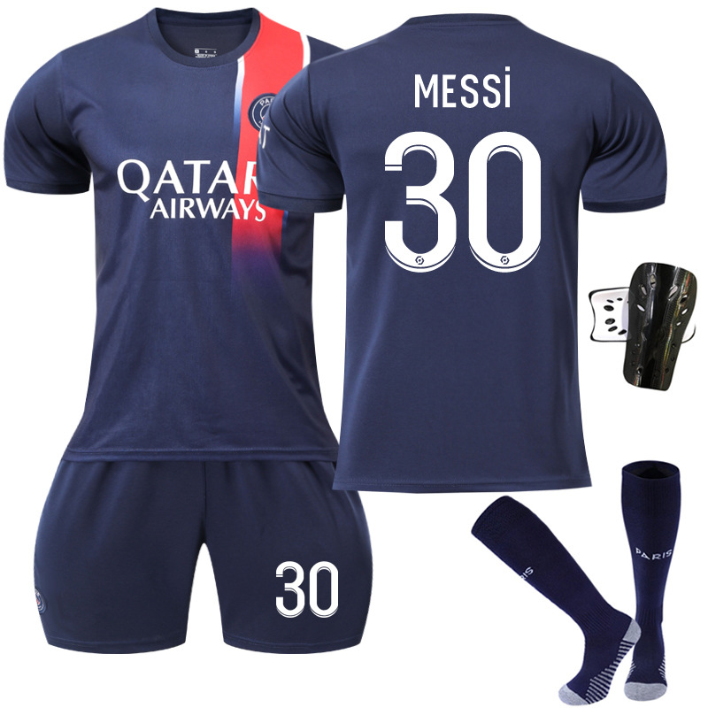 2324 New Paris Mainland 30 Messi 10 Neymar 7 Mbappe Football Uniform Suit with Socks Jersey