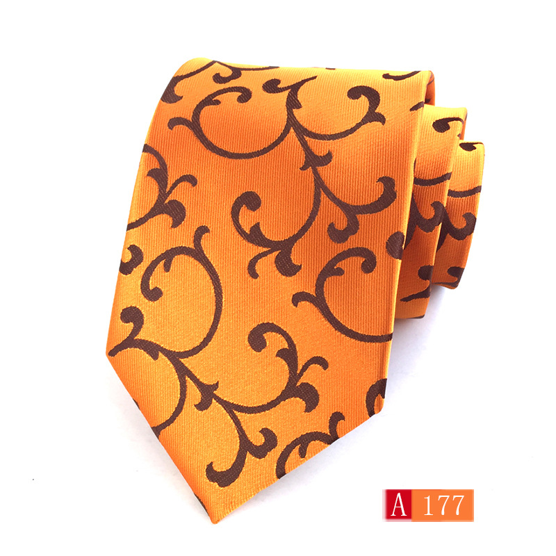 Picture of Source manufacturers polyester jacquard material men's tie big flower spike fashion tie in stock wholesale