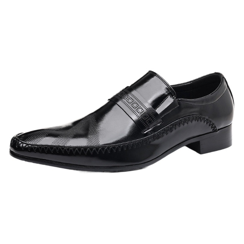 Leather Shoes Men's Summer New Breathable British Style Men's Shoes 2023 New Business Dress Men's Casual Shoes