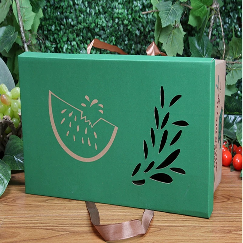 Picture of Watermelon Packaging Corrugated Carton Multi-Pack High-Quality Watermelon Gift Box Fruit Packaging Box Watermelon Gift Box Customization