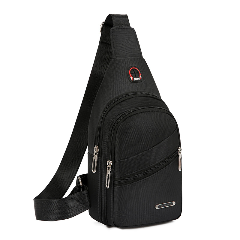 Chest Bag Men's 2023 New Casual Korean Style Waterproof Oxford Cloth Trendy Sports Small Bag Shoulder Crossbody Bag Fashionable Backpack