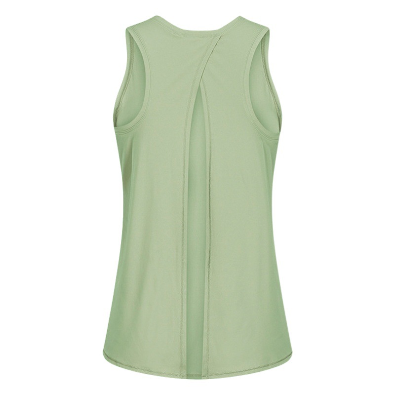 Cross-border Quick-drying Sleeveless Sports Vest Women's Summer Running Fitness Top Loose Blouse Stretch Naked Yoga Clothes