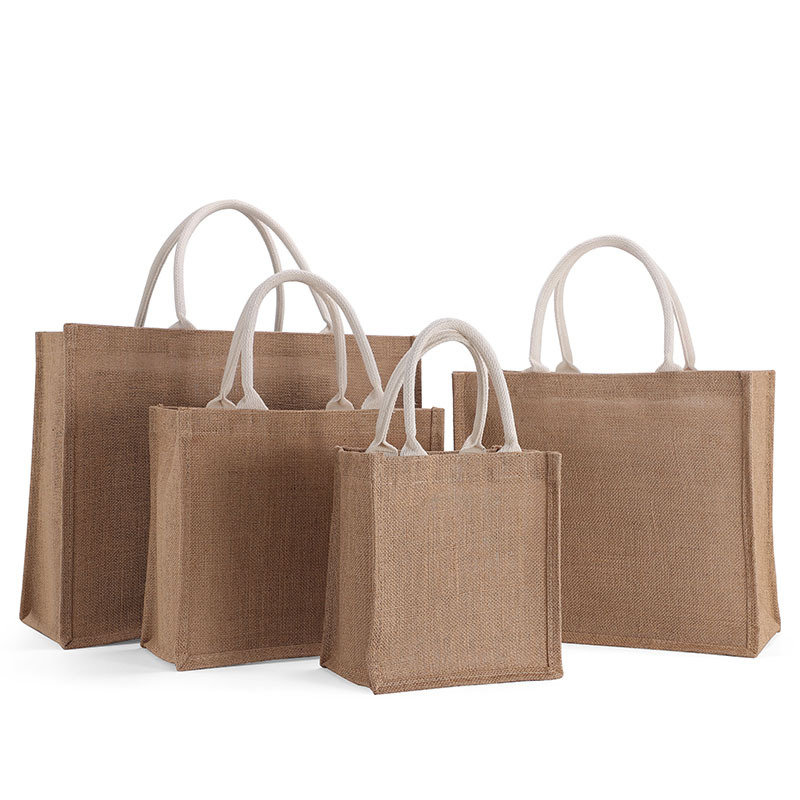 Customized Linen Bag, Burnt Jute Bag, Computer Embroidered Linen Tote Bag, DIY Bag Size, Logo Embroidered Bag
