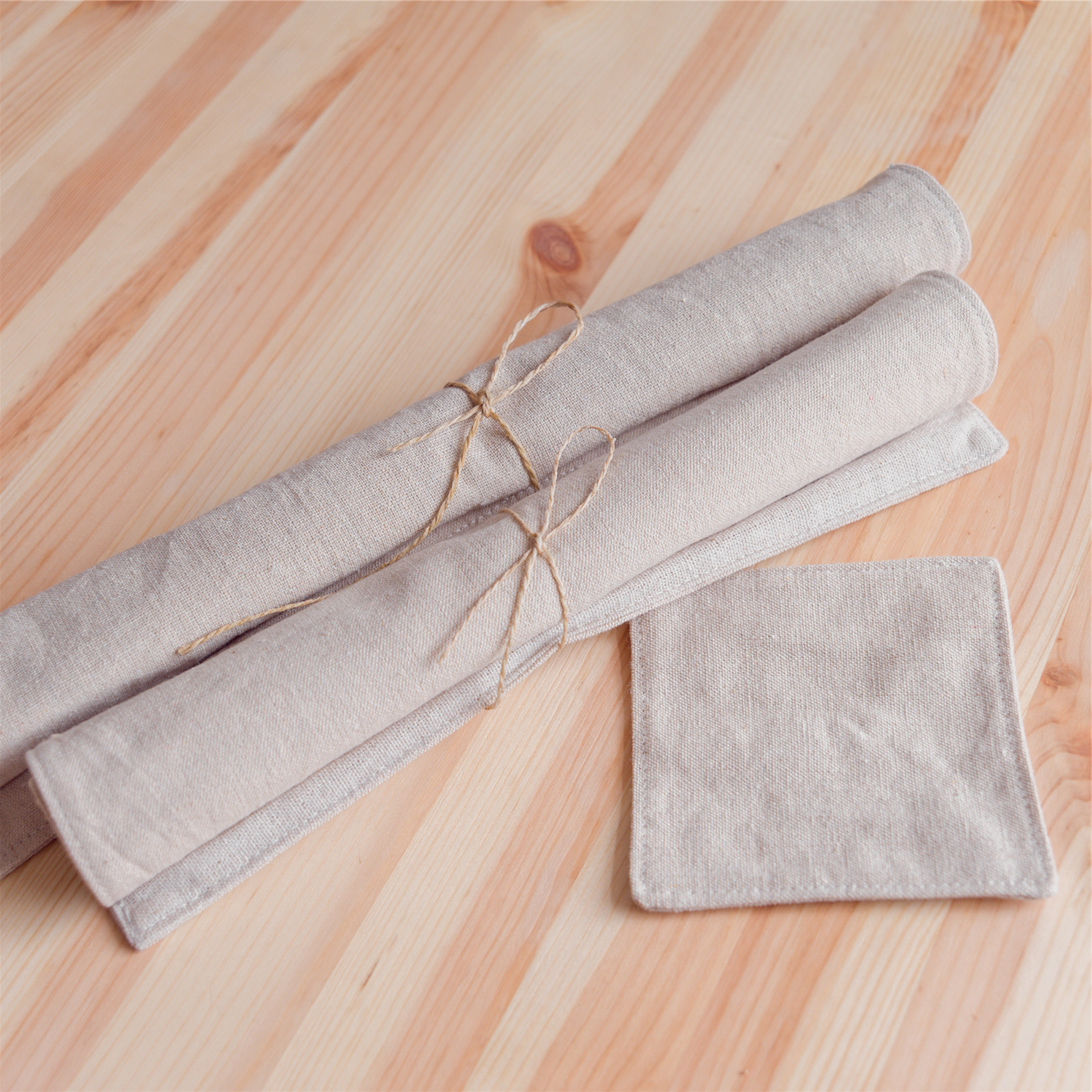 Pastoral fabric table mat non-slip heat insulation mat meal cotton linen table coasters natural linen a generation of hair