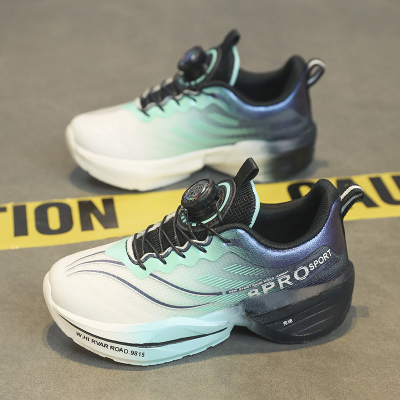 Red Rabbit 8pro rotating button children's shoes lightweight shock absorption rebound anti-slip running shoes male and female student physical test sneakers