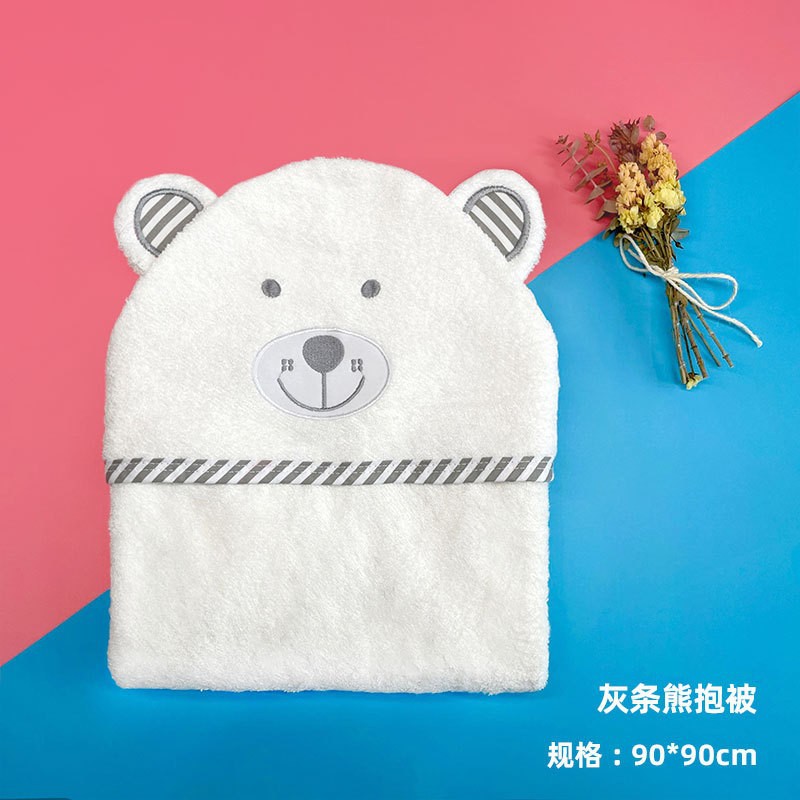 Picture of Baby Bath Towel Cushion Hooded Class A Bamboo Fiber Coated Newborn Baby Swaddling Children's Bath Towel Cover Blanket Cloak