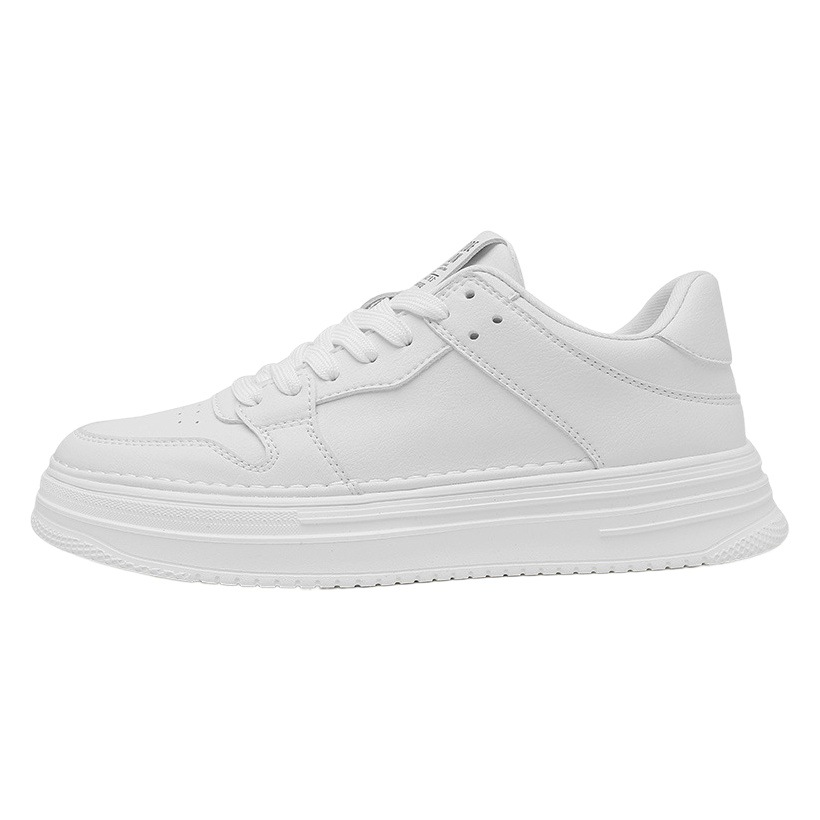 Small white shoes men's 2024 new winter fashion brand thick-soled casual board shoes men's leather top explosions increased sports fashion shoes