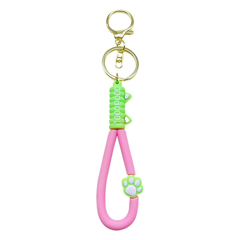 Neutral Pvc Leather Rope Cute Key Ring Accessories Bag Pendant Key Chain Accessories Trinkets Wholesale Key Chain
