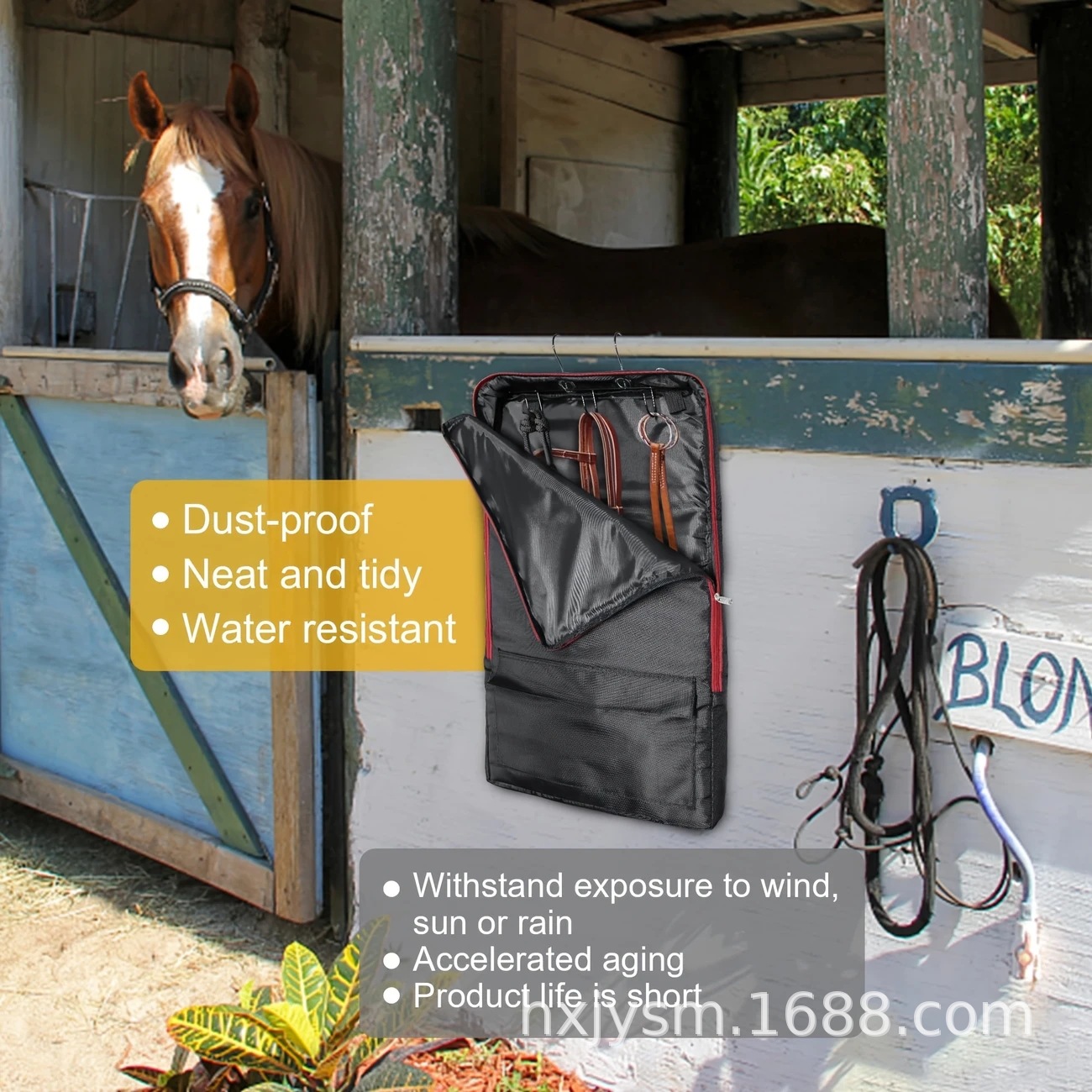 Amazon Equestrian Reins Storage Bag Hanging Horse Nail Bag Equestrian Bag Portable Saddle Bag Equestrian Supplies