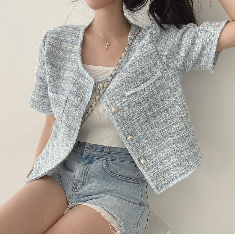Korean Chic Design Niche Small Fragrance Jacket Cardigan Women's Summer New Style Lady Style Short Top
