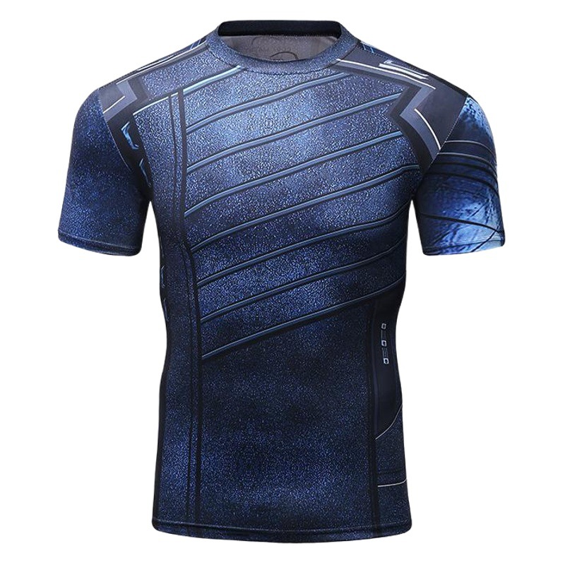 New tight T-shirt short sleeve Sports men's moisture wicking stretch running basketball compression clothing