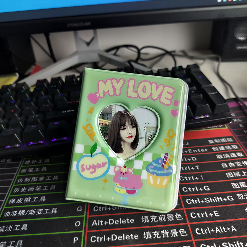 Three-inch Polaroid love small card Star star chasing storage commemorative card book bank card cover train ticket protective cover