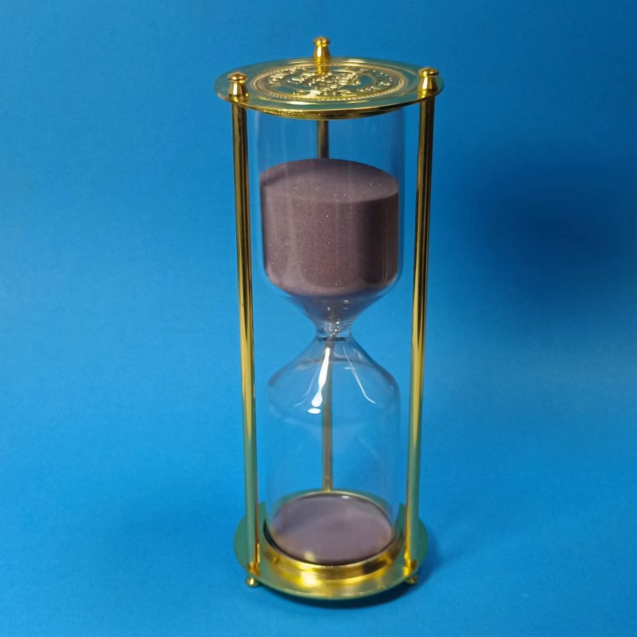 Picture of Vintage Metal Hourglass 1917 Crown Glass Hourglass Timer Gift Ornaments Home Decoration Gift Crafts