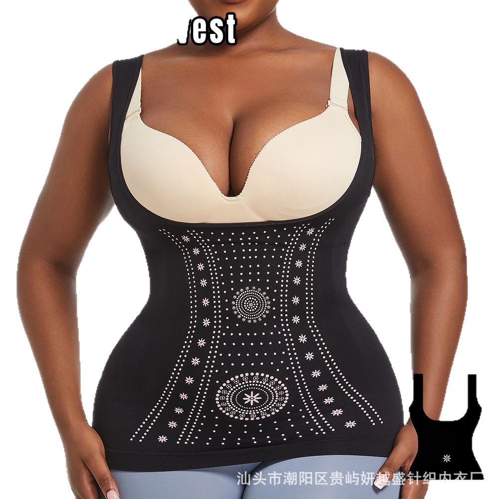 Picture of Cross-border Printed Body Shaping Vest Shapewear Vest Hip Lifting and Belly Tinting Traceless Stretch Slimming Fashionable Breathable