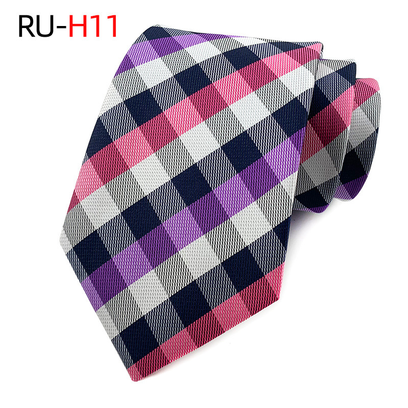 Picture of Tie Men's British Vintage Brown khaki brown Plaid Business Casual Striped Red Wedding Tie
