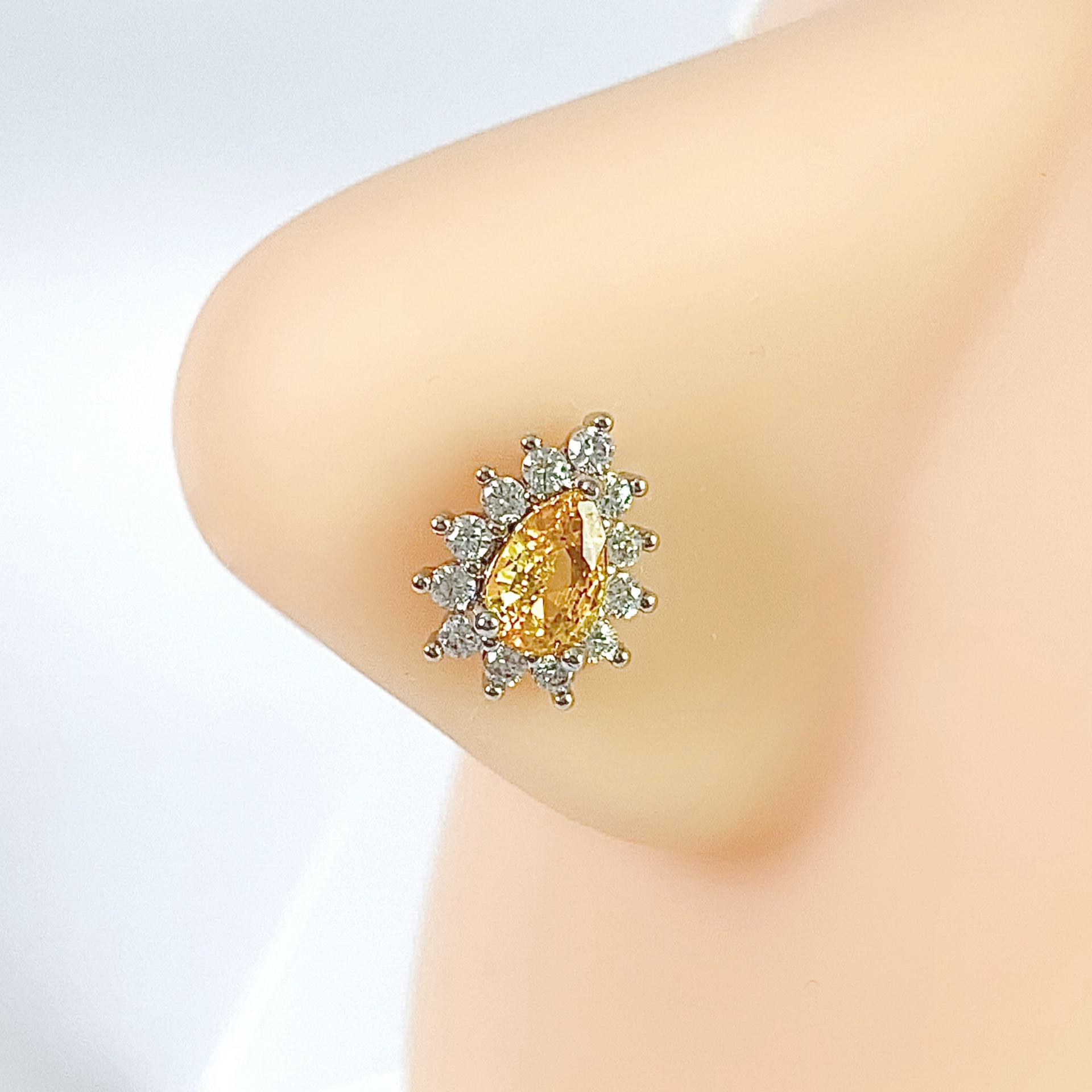 Picture of Cross-border nose nose nail water drop crown heart-shaped copper inlaid zircon European and American fashion high-end jewelry