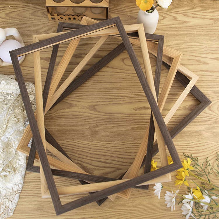 Picture of Digital Oil Painting Border Strip Outer Frame Mounted Retro Solid Wood Picture Frame Empty Frame Thin Edge Wooden Oil Picture Frame Custom