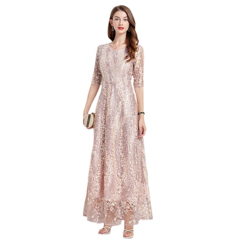 Picture of Prospective Mother-in-law Wedding Mother's Dress Evening Dress Micro Chubby Large Size Brand Large Style Wedding Banquet Young Age Dress