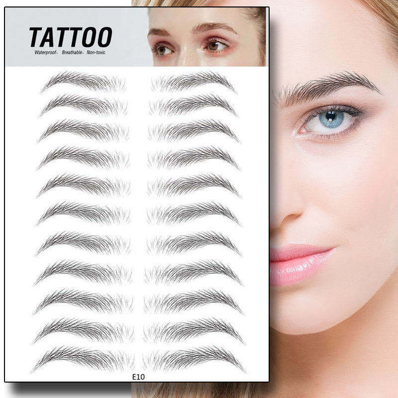 Picture of 3D Bionic Tattoo Stickers Wholesale Men and Women Semi-Permanent Waterproof Long-Lasting Simulated Eyebrow Tattoo Embroidery Lazy Eyebrow Thrush Artifact