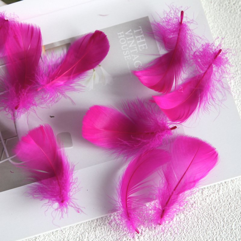 Picture of Manufacturer Wholesale Macaron Colorfulful Small Feather 5-8cm Goose Feather Small Floating Wave Ball Balloon Filling Decorative Material