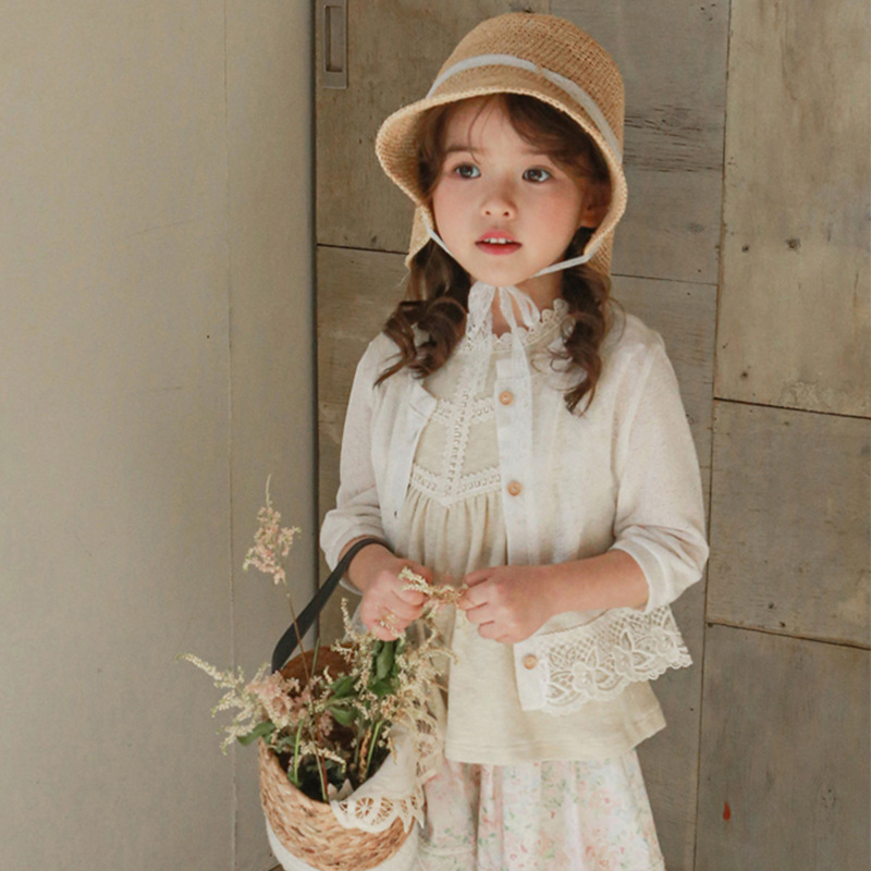 Picture of Children's outdoor sun protection clothing summer air conditioning shirt South Korea 3-10 years old baby girl quick-drying breathable heat dissipation sun protection clothing