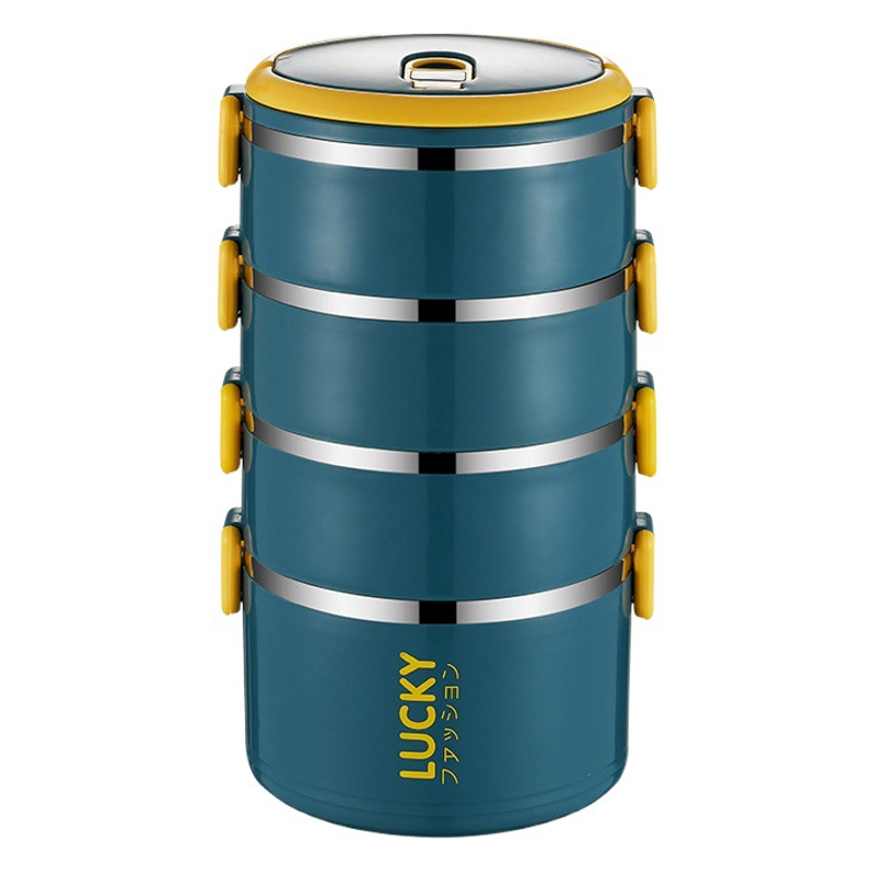 Kitchen Aibao Lunch Box with Lid for Office Workers, Adult Insulated Lunch Box, Stainless Steel Insulated Bucket Lunch Box, Student Female Lunch Box