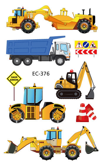 Picture of Spot children's tattoo stickers cartoon car engineering car waterproof odor-free cute boys and girls baby stickers cross-border