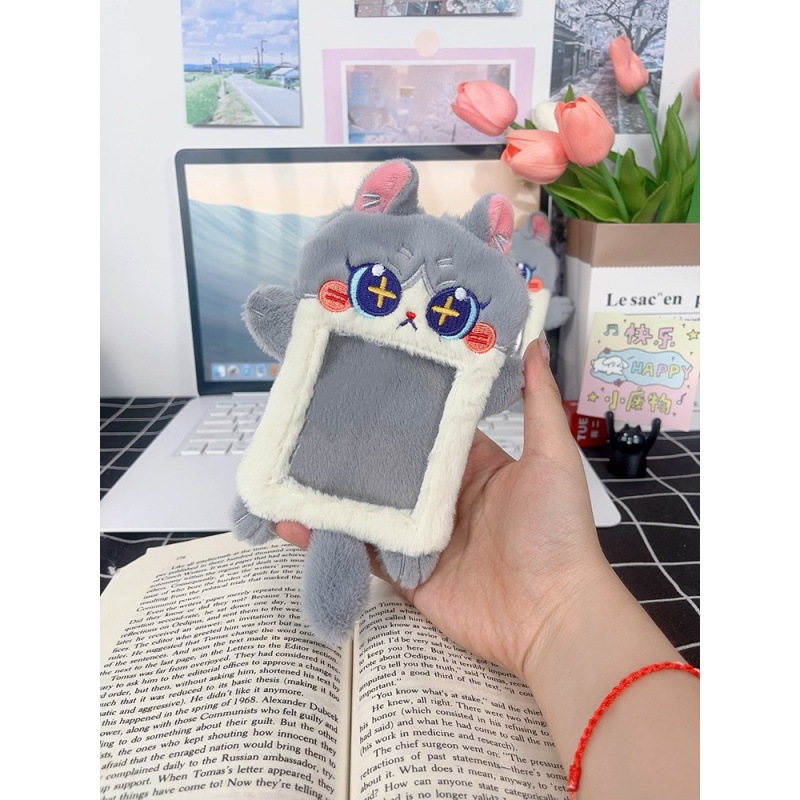 Picture of Ins Visual Plush Animal Card Set 3-inch Parapet Aidou Small Card Cute Card Bag Student Campus Card Meal Card