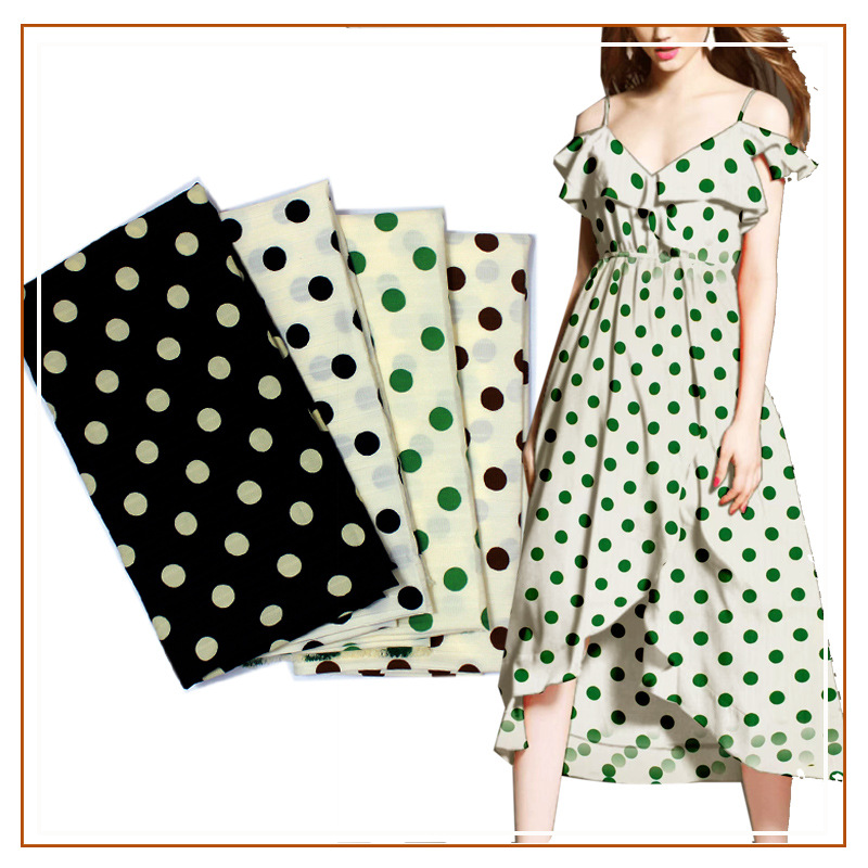 Wave Strip Large Dot Printed Fabric 22mm Large Dot Print Shirt Dress Pajamas Fabric Cross-border Popular Pattern