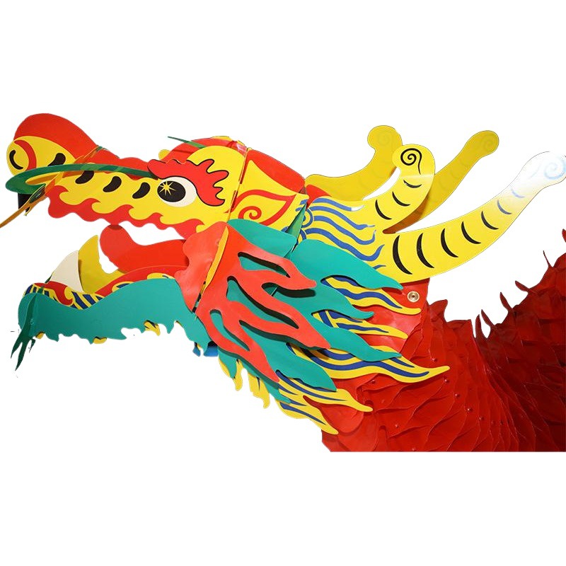 Dragon-shaped Lantern Paper Dragon Hanging Decoration Dragon Boat Festival Mid-Autumn Festival Supermarket Decoration Flower Dragon Lantern Dragon Year of the Dragon Plastic Paper Temple Fair Dragon