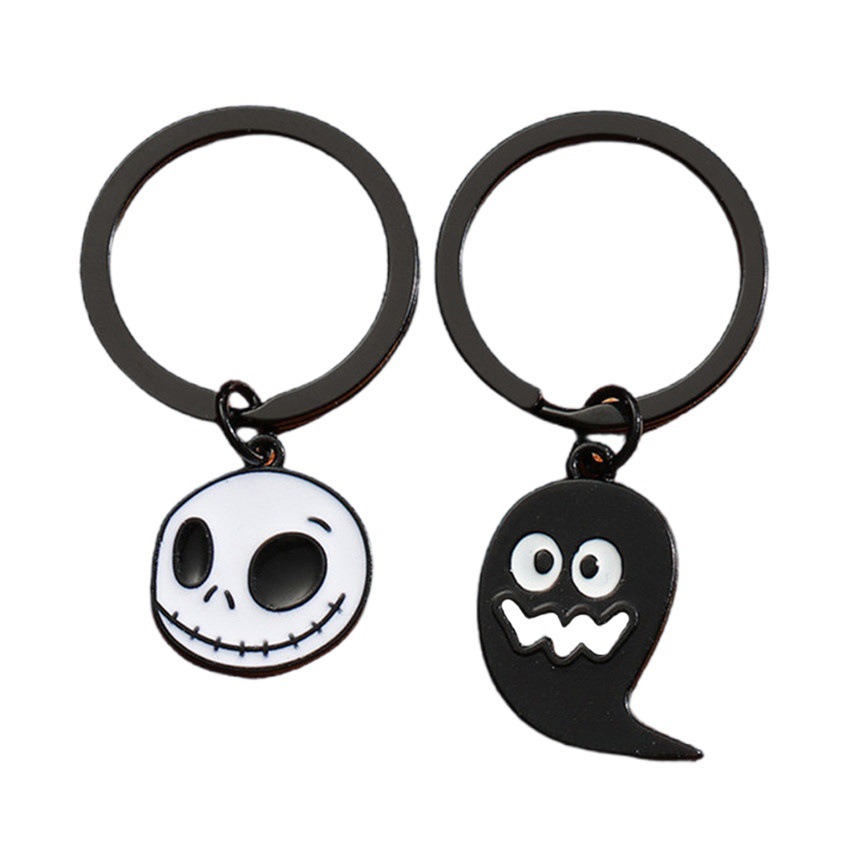 Cross-border Halloween cartoon bat ghost keychain alloy demon ghost pendant Wansheng dress accessories pendant