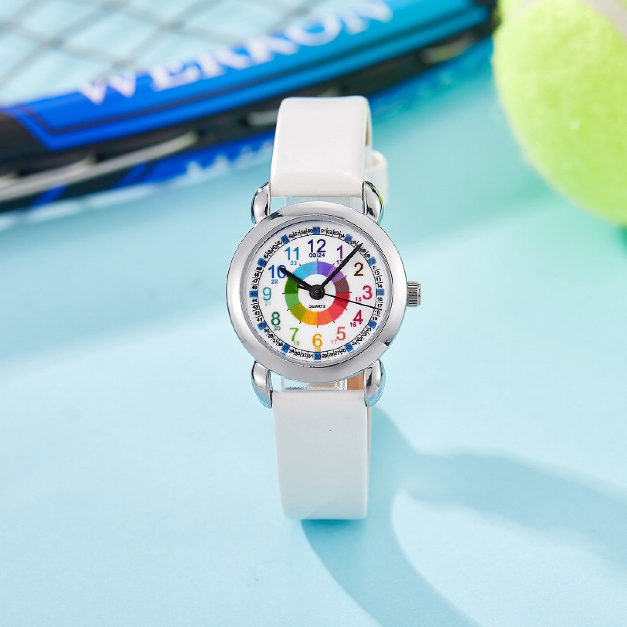 Picture of Children's Watch Boys' Female Pupil Pointer Digital Character Life Waterproof Watch