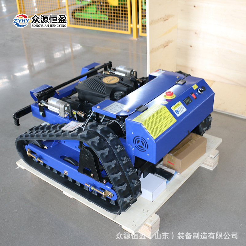Remote Control Operation of Community Landscaping, Grass Crushing, Slope and Embankment Reclamation, Snow Removal and Weeding Machine, Crawler Lawn Mower