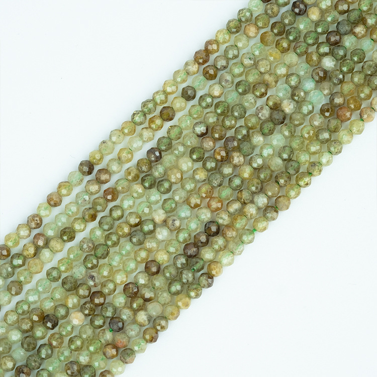 Picture of Sand Fleet 2~4mm green garnet faceted loose beads diy bracelet necklace diy bracelet necklace wholesale