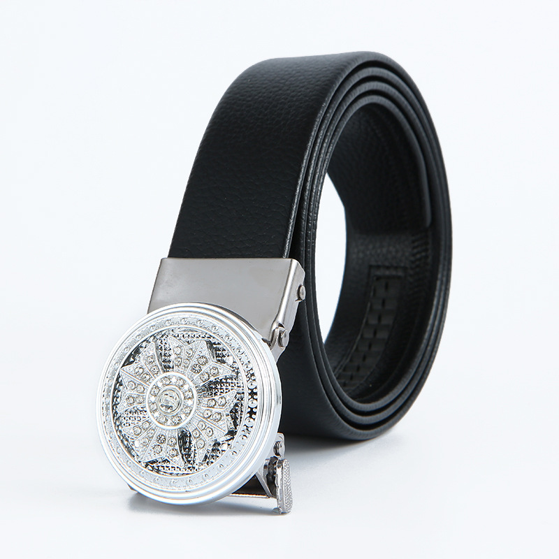 Picture of Belt Men's Time Run Belt Men's Business Trend Rotatable Automatic Buckle Pants Belt Douyin Live Broadcast Belt