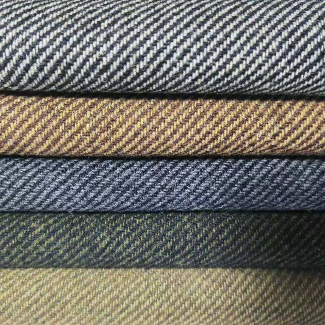 Picture of Shaoxing factory in stock autumn and winter twill coat fashion suit shoes hat bags twill woolen fabric