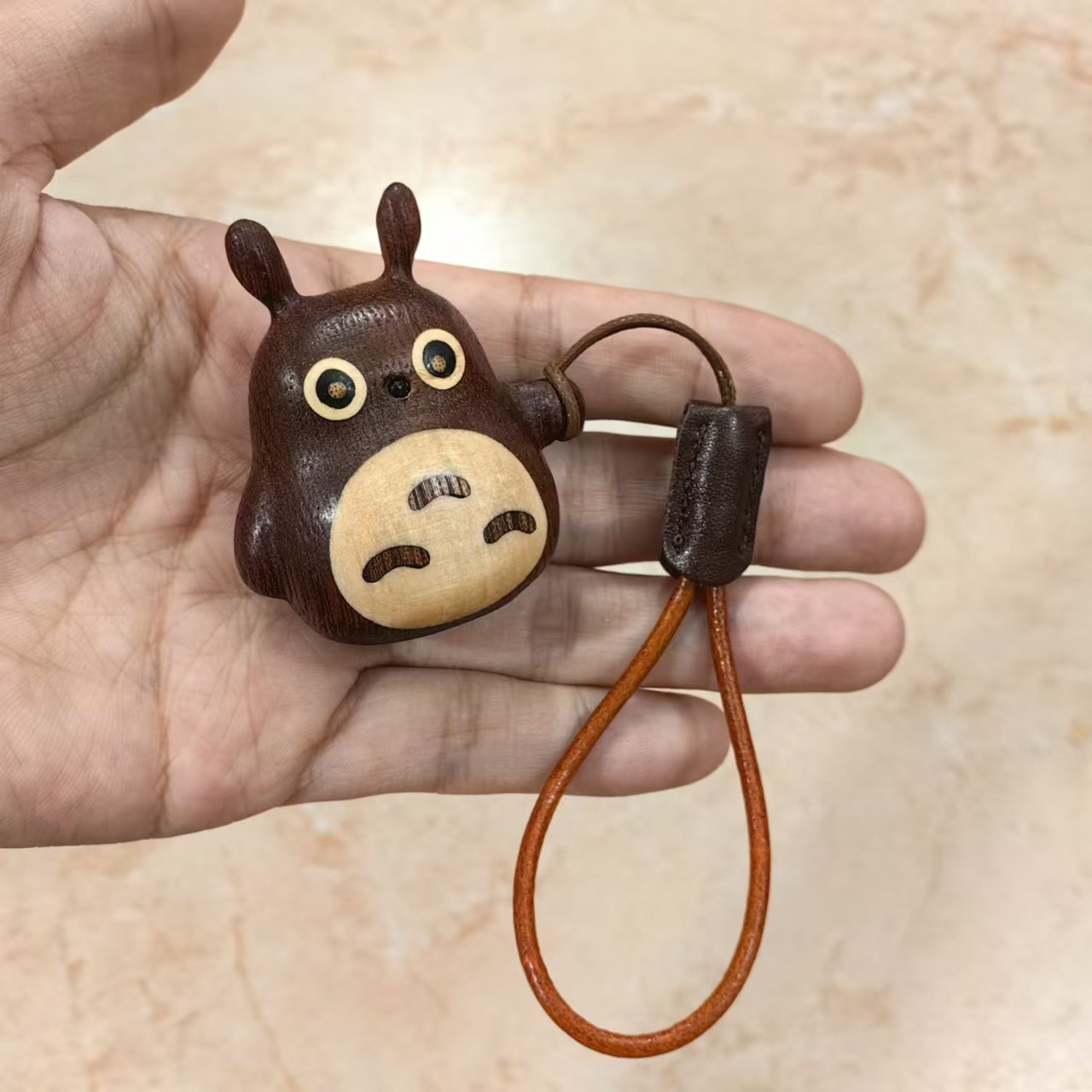 Picture of Wooden Fish Decompression Solid Wood Work Crazy Desktop Small Ornaments Sakaban turtle Emotional Stability Office Toy