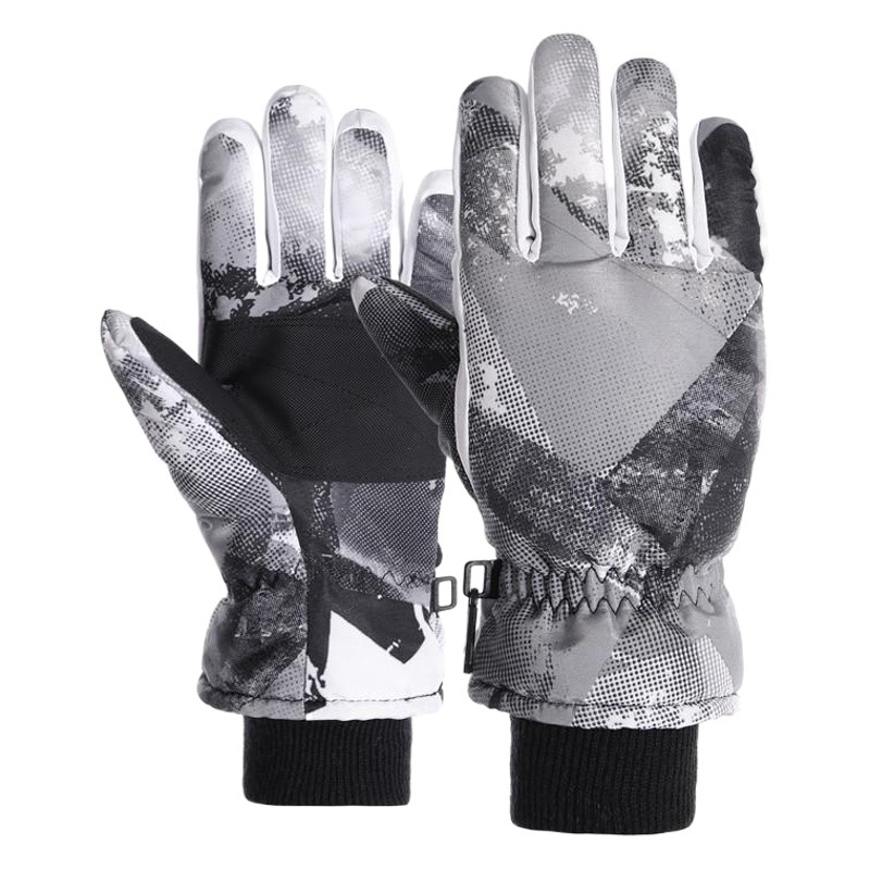 Children's ski gloves for men and women winter warm waterproof non-slip outdoor riding thickened velvet export gloves