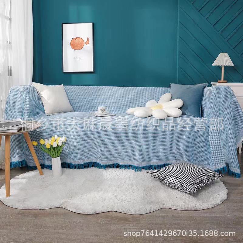 Picture of Multifunctional Sofa Towel Nordic ins Style Cover Cloth Full Cover Sofa Cushion Cover Blanket Single Triple Four Seasons Universal