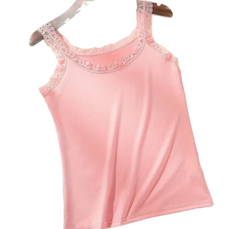 Picture of Trendy Lace Camisole for Women, Summer High Elasticity Plus Size Outerwear Base Shirt