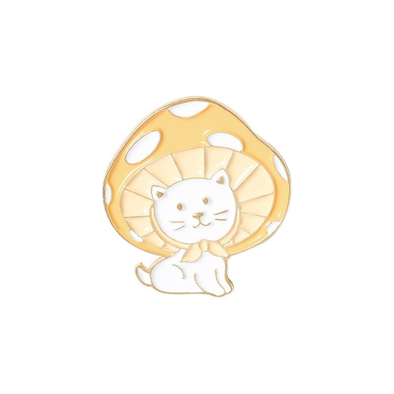 Picture of Cartoon cute 21 mushroom suit mushroom man and frog alloy brooch suit cute anti-light badge