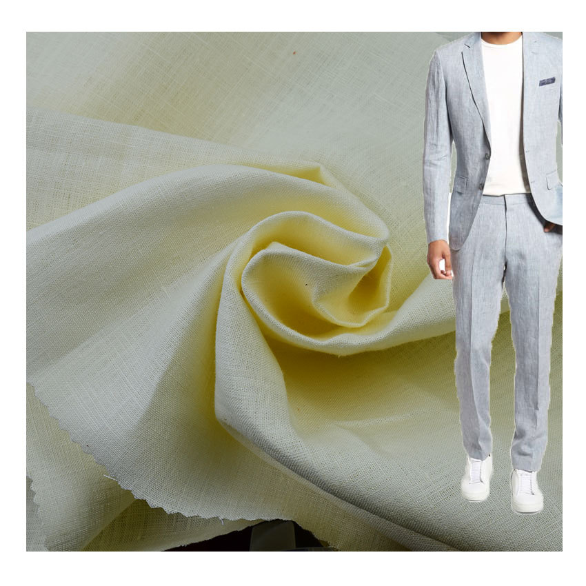 198G hemp plain fabric, natural, eco-friendly, moisture-absorbing and breathable, suitable for spring and summer dresses and shirts