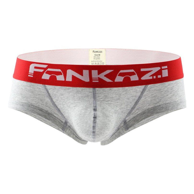 Picture of Factory wholesale cotton men's open rib boxer U convex bag low waist underwear youth large size comfortable underwear