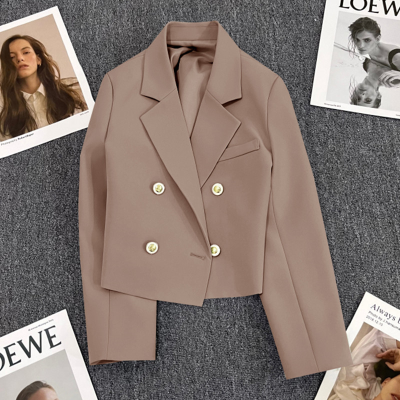 Picture of Short khaki Casual Small Suit Jacket Women's Spring and Autumn 2023 New Style High-end Street Suit