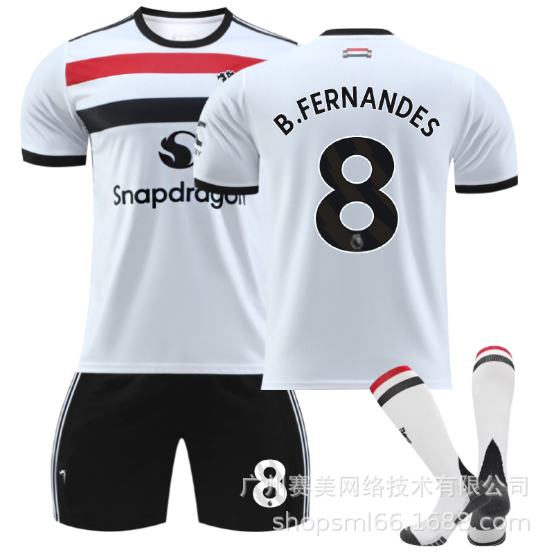 Picture of 2425 Red Devils Two-man White Football Jersey suit 10 Rashford 37 Menu 17 Garner Joe 7C Luo Men's Jersey