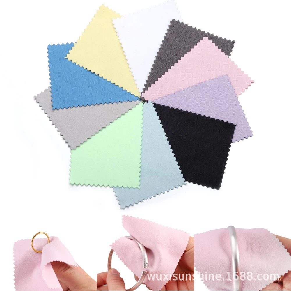 Picture of Silver Polishing Cloth Can Be Printed with Logo, Thickeneded Double-Sided Velvet Jewelry Polishing Cloth, Polishing Cloth, Gold Polishing Cloth, Jewelry Polishing Cloth