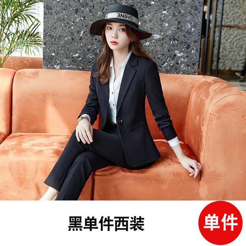 Picture of Professional long-sleeved suit women's suit elegant winter thick fashion hotel front desk work clothes formal wear jewelry shop work clothes