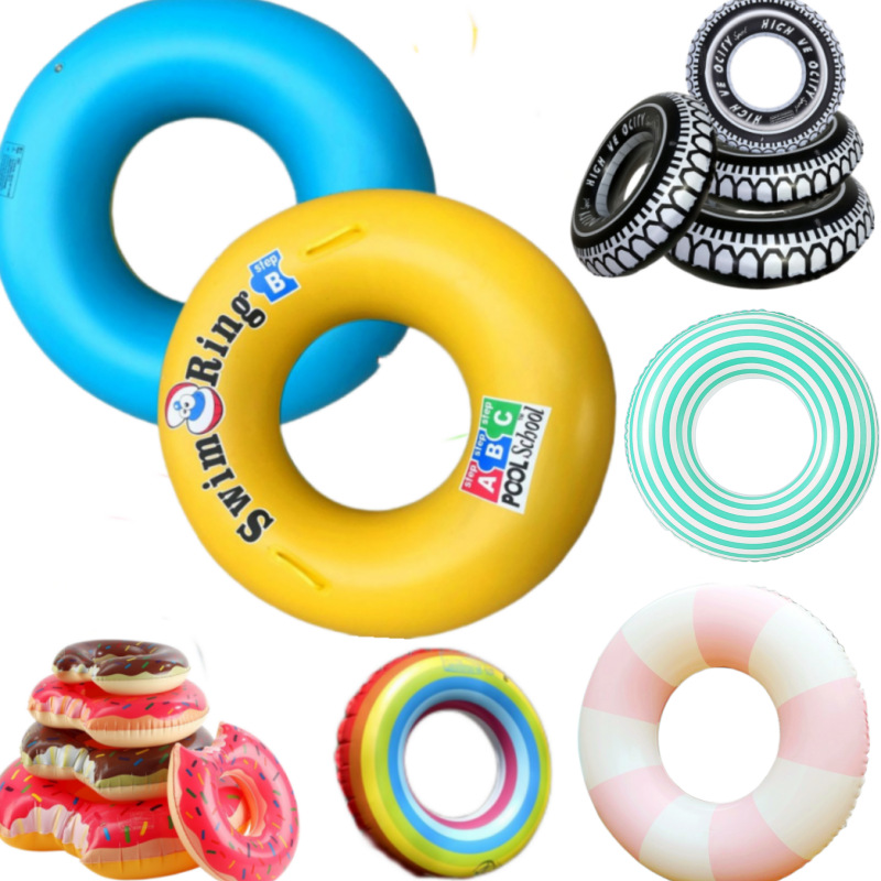 Picture of Factory hot-selling inflatable swimming ring swimming ring thickened adult floating ring letter Bai shell swimming ring